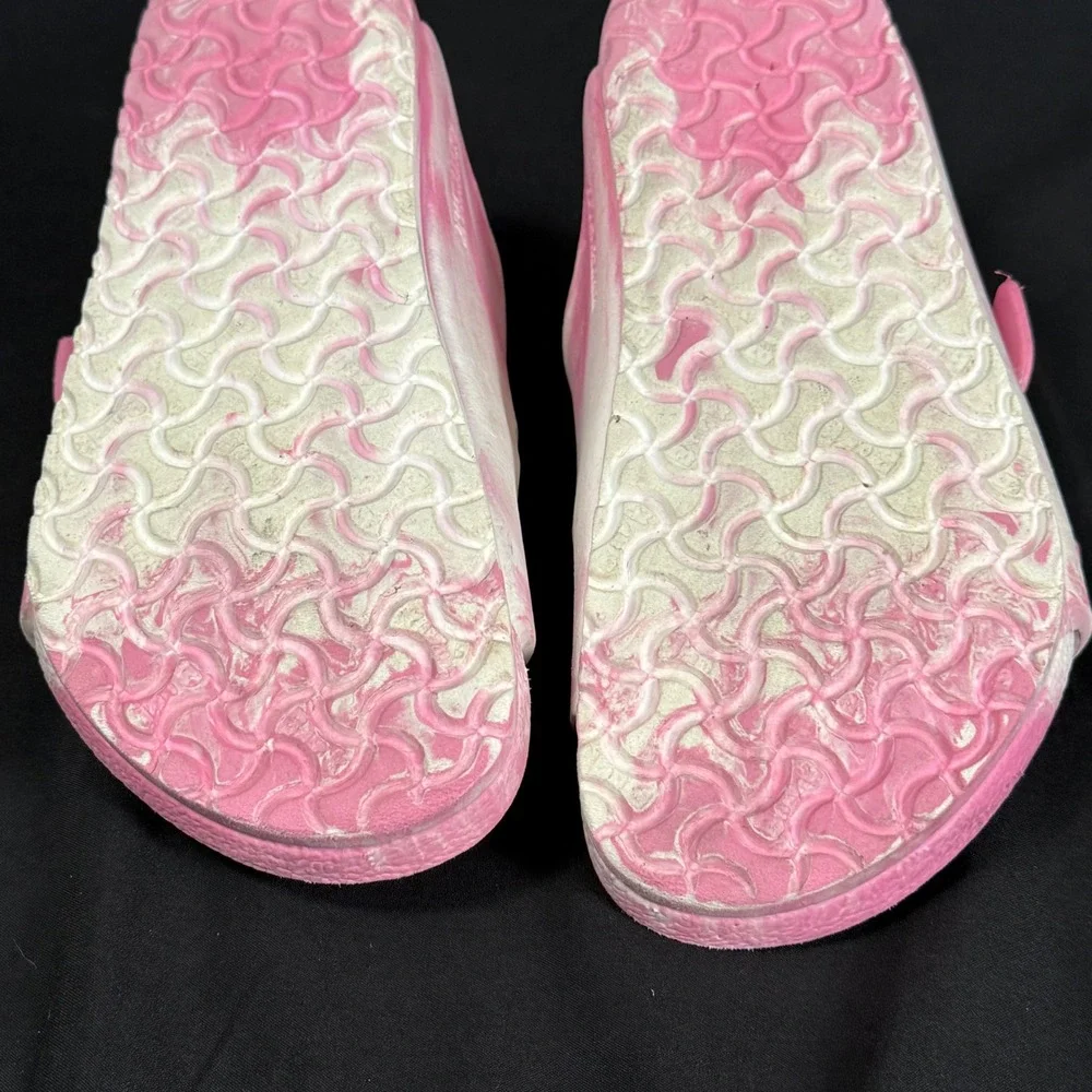 Birkenstock Arizona EVA Youth Sandals Candy Pink White Marble Slides Size 32